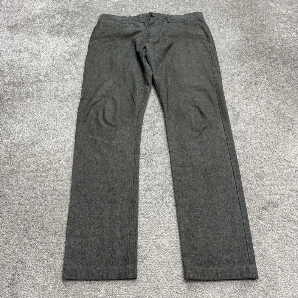 J.Crew 484 Slim Fit Stretch Chino Pants Men 34x34 Gray Cotton Straight Preppy